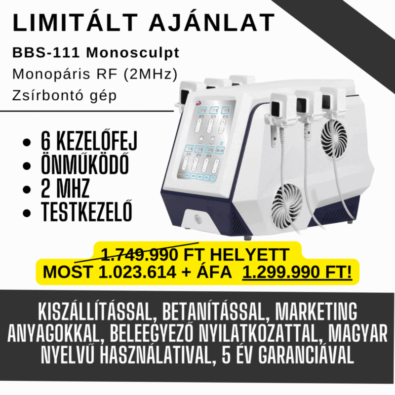 6 kezelőfejes Monosculpt testkezelő gép